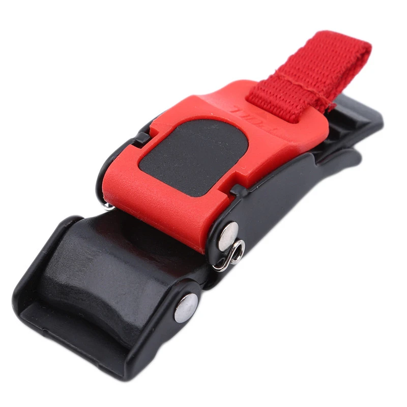 1PC Plastic Motorcycle Helmet Speed Clip Chin Strap Quick Release Pull Buckle Black + Red Motorcycle Helmet Lock(1pc sell)