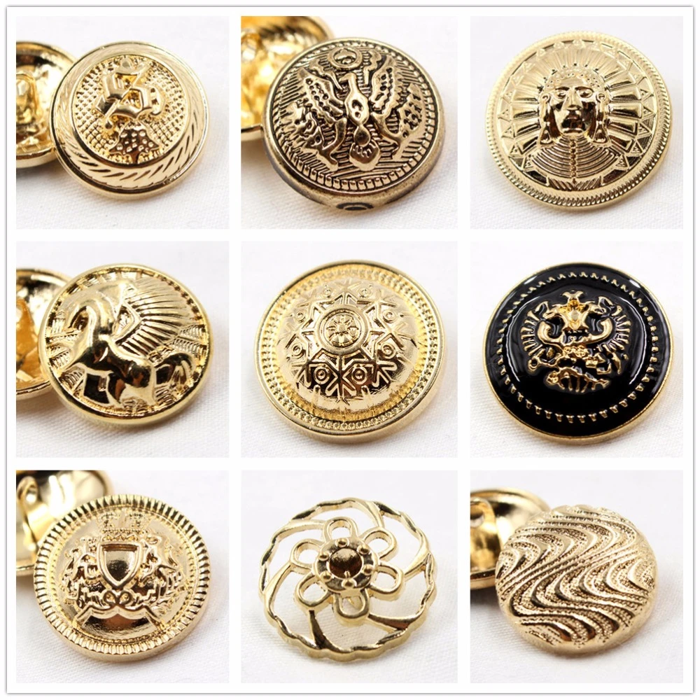 N171125 , 10pcs Metal buttons, clothing accessories DIY handmade materials , Suit coat buttons, fashion decorative buttons