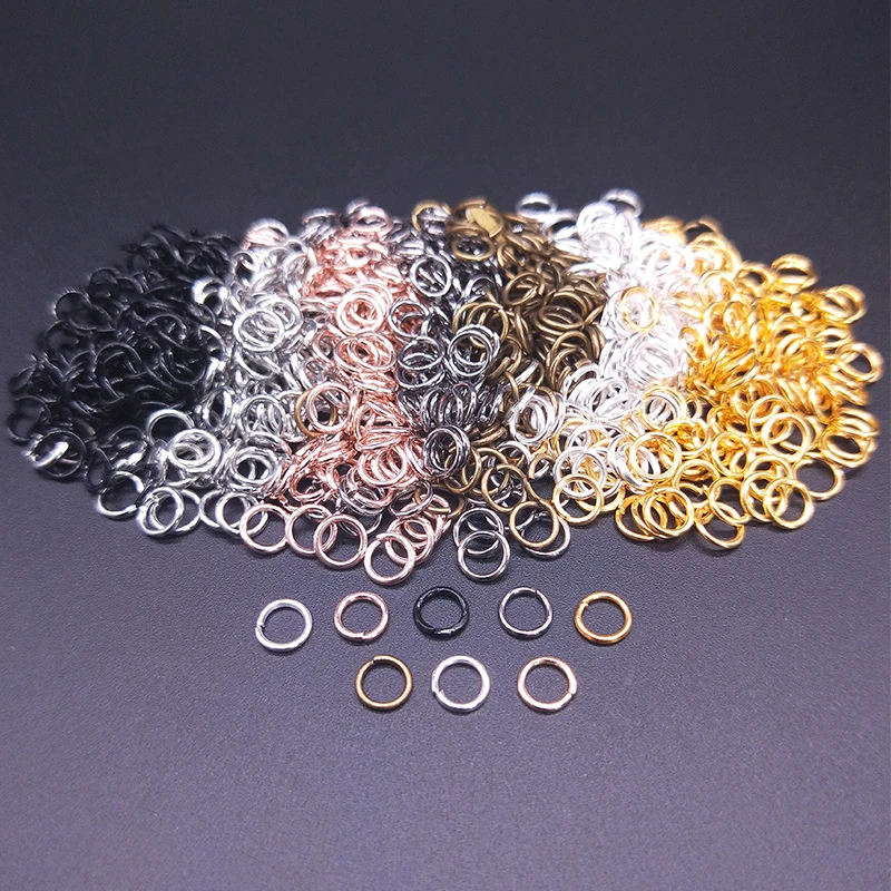 100Pcs/pack 5mm Open Circle Jump Rings Necklace Bracelet Earring Pendant Connectors DIY Making Jewelry Crafts Accessories