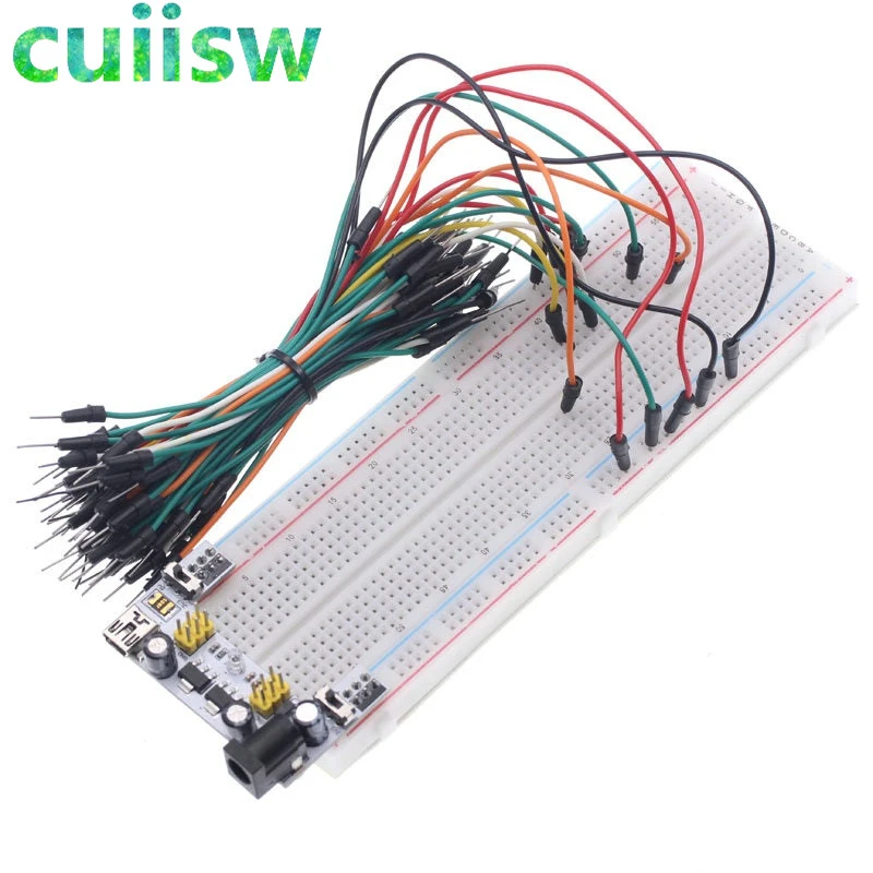 1pcs NEW MB-102 MB102 Breadboard 830 Point Solderless PCB Bread Board Test Develop DIY