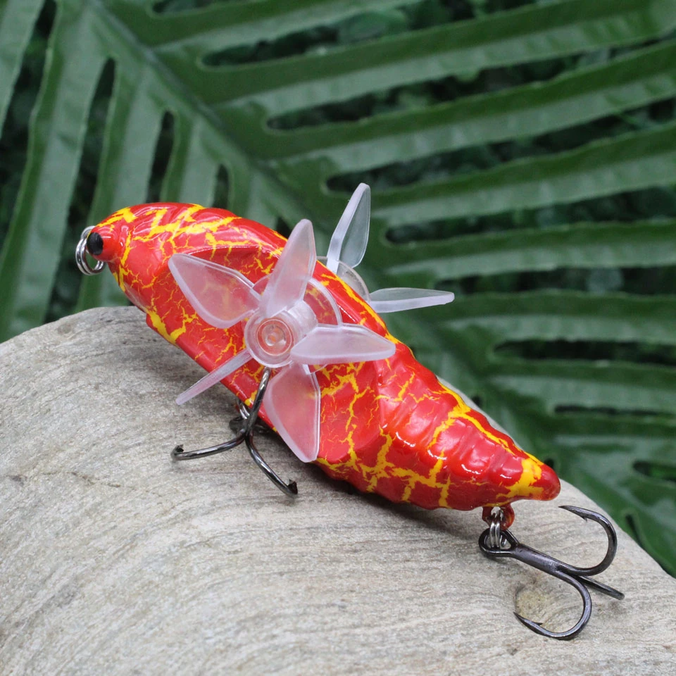 NEW Whopper Cicadas Popper 9.5cm/15g Topwater Fishing Lure Artificial Bait Hard Plopper Plastic Rotary wings Fishing Tackle Geer