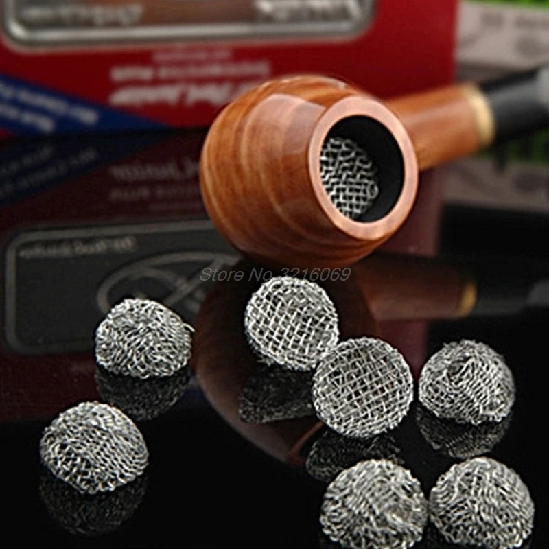 10Pcs Tobacco Smoking Pipe Metal Filter Screen Steel Mesh Rimmed Dome Bong Shake Oct15 Whosale&DropShip