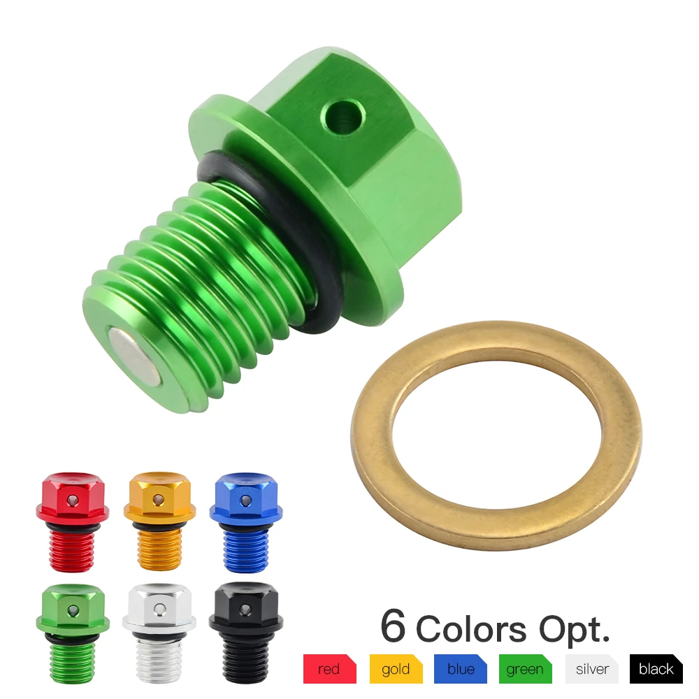 Magnetic Oil Drain Plug Bolt For Kwasaki Z1000 Z650 Z250 Z750 Z800 ER4N ER6N ER6F ZR750 ZX6R 7R 10R ZX11 12R 14R KLX125 110