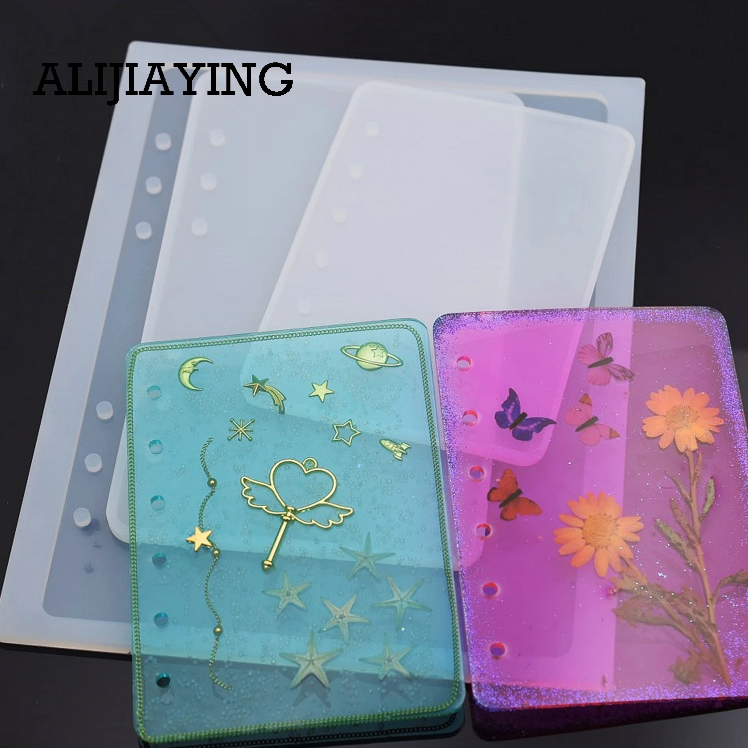 M0011 Silicone Mold DIY Crafts Notebook Shaped A5 A6 A7 Mirror Jewelry Making Book Resin Craft Molds