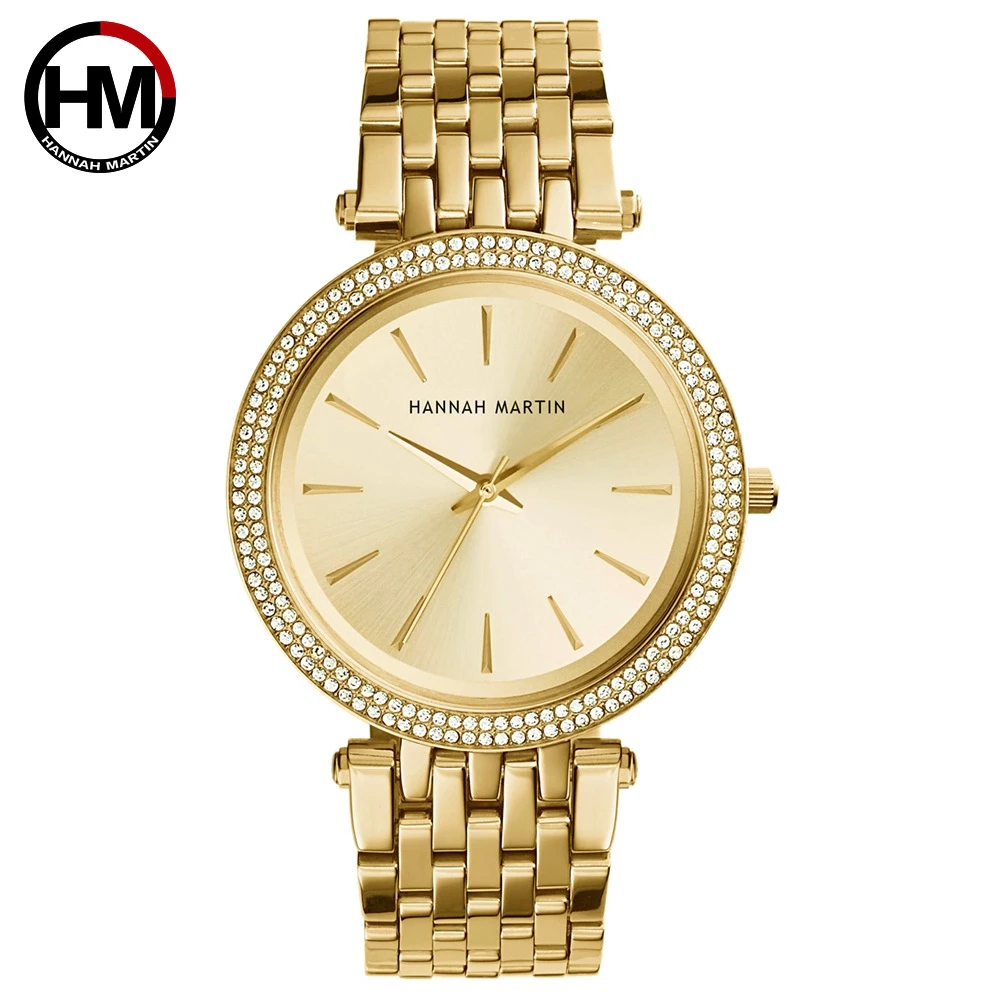 Women Rhinestones Watches Top Brand Luxury Rose Gold Diamond Business Fashion Quartz Waterproof Wristwatches Relogio Feminino