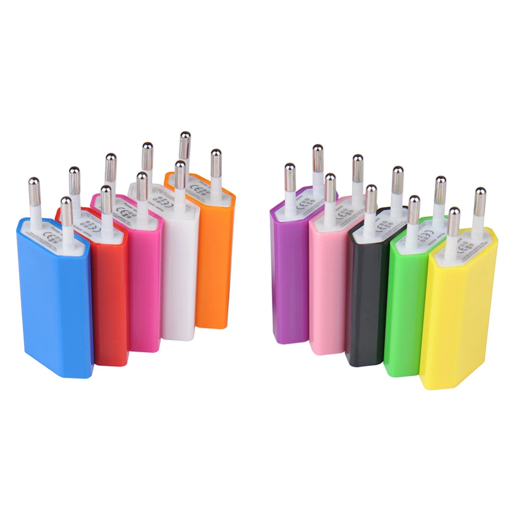 Universal Travel USB charger EU Plug Wall Charger 5V AC USB Power Adapter For Iphone Samsung Xiaomi all smart phones Portable