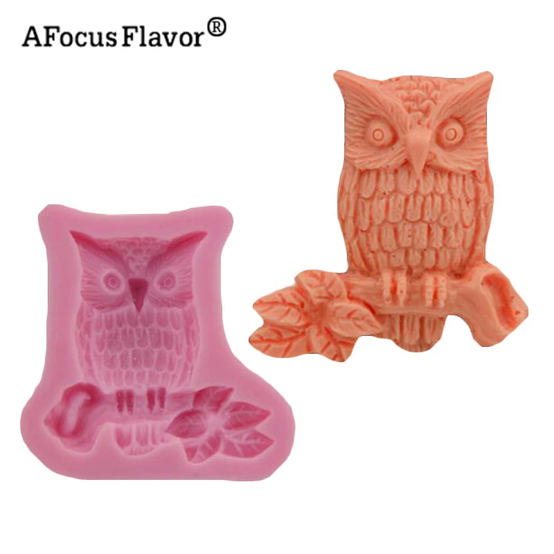 1 Pc 3D Owl Cake Decorative Silicone Mold Candy Chocolate Fudge DIY Baking Mold Soap Kitchen Accessories Molde De Silicone