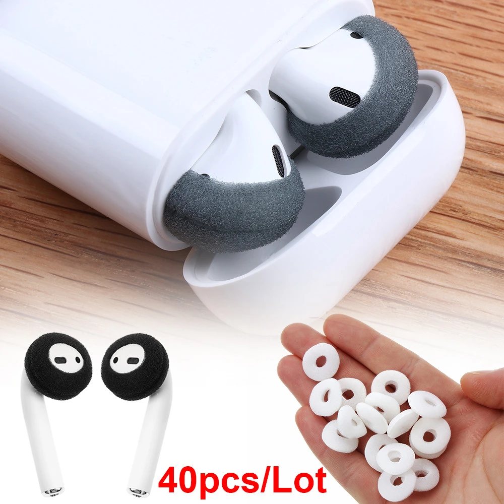 40 PCs Soft Foam Replacement Soft  Earphone Foam Cover Sponge Ear Pad Case For Airpods Earpods Anti Slip Sponge Earpad