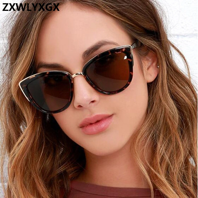 ZXWLYXGX Sexy Cat eye Sunglasses Women Luxury Brand Designer Vintage Gradient Glasses Retro Sun glasses Female Fashion Eyewear