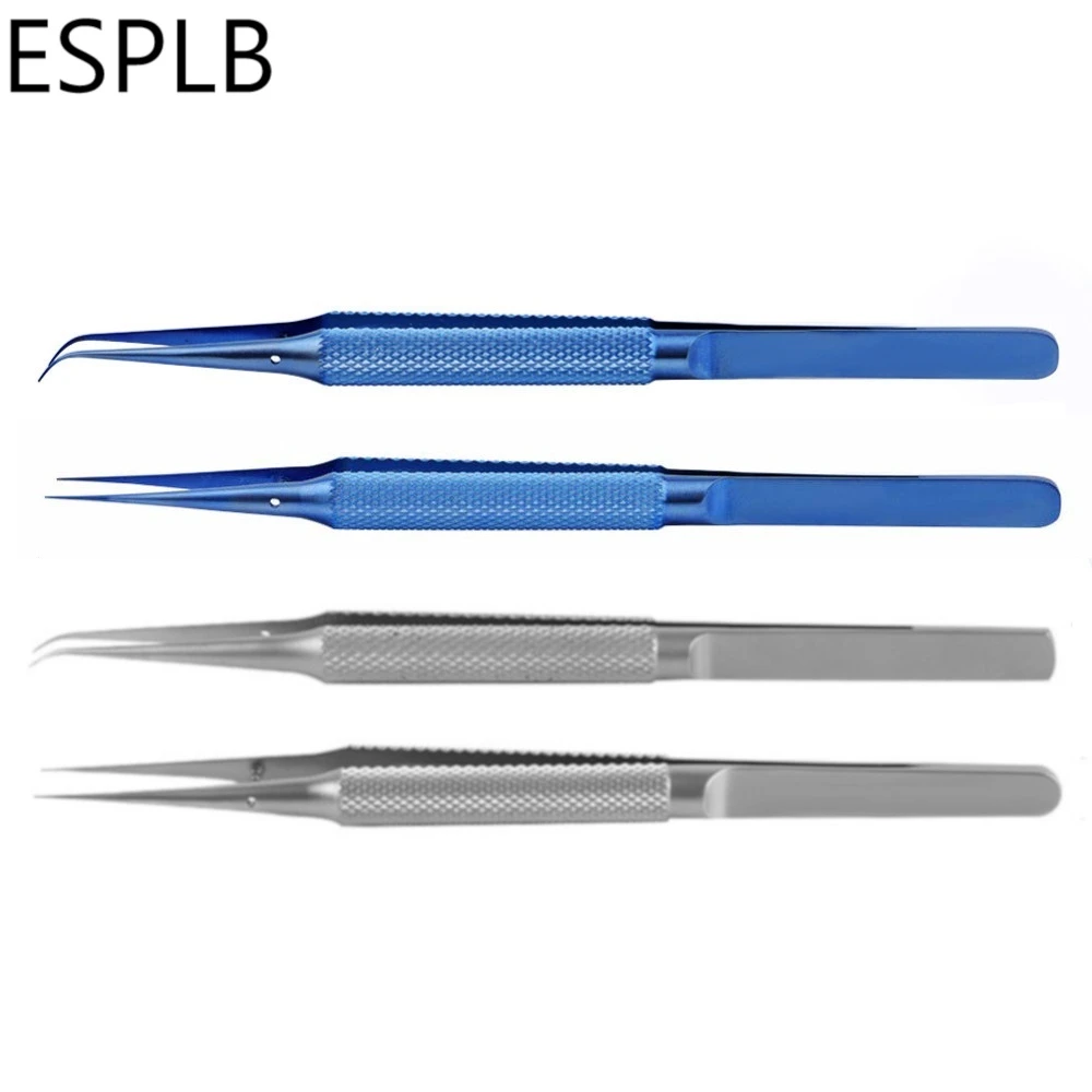 Precision Titanium Alloy/Stainless Steel Fly Line 0.15mm Fingerprint Tweezers Electronic Components Straight/Curved Tip Tweezers