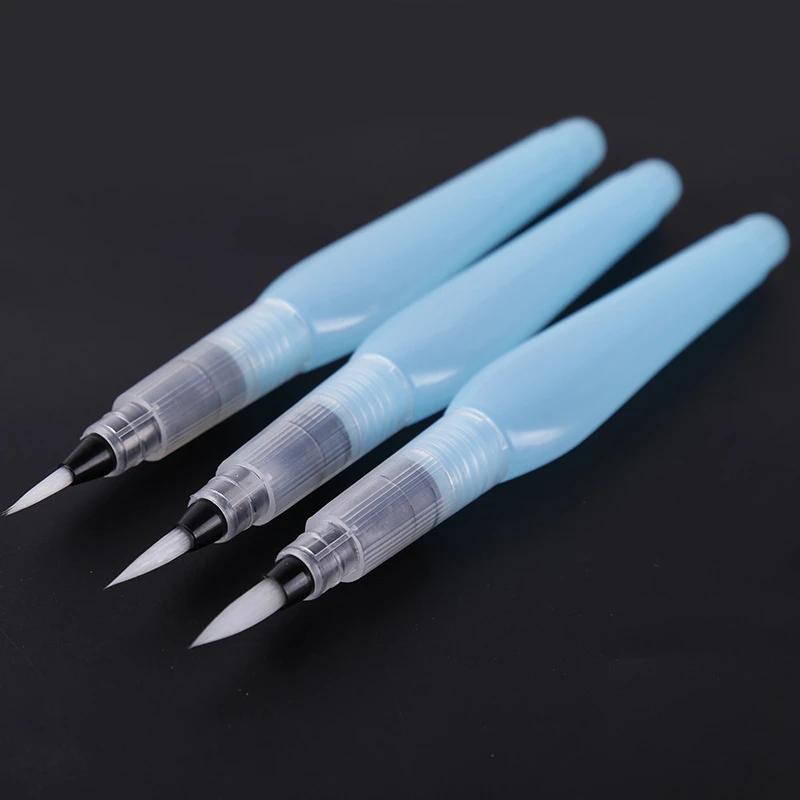 3Pcs Water Color Brush Refillable Ink Pen water brush for Calligraphy Drawing Painting Pen Office Stationery Art Supplies