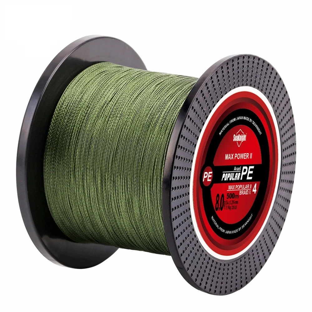 SeaKnight Brand Braided Line TP 500M 4 Strands Braided Fishing Line Smooth Multifilament PE 8-60LB Saltwater/Freshwater