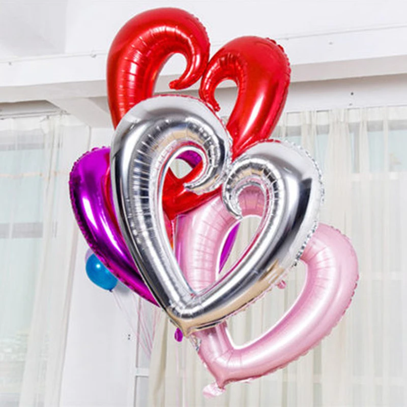 Big Hollow Heart Shape Foil Balloons Wedding Decoration Helium Balloon Valentine's day gold heart Party Supplies balloons
