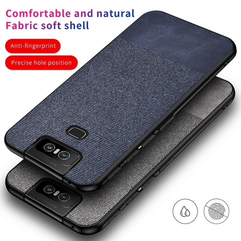 Luxury Cloth Texture case For Asus Zenfone 6 2019 case soft tpu Phone case for Zenfone 6 ZS630KL 6Z full protection Fundas