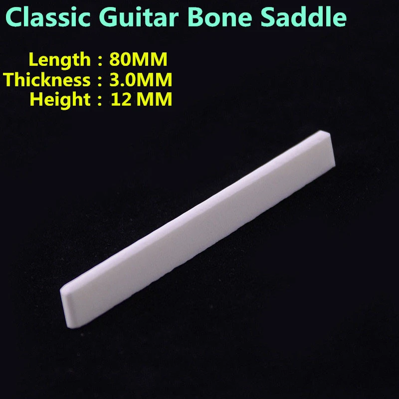 Real Bone Bridge Saddle  For Classical Guitar  80MM * 3.0MM * 12MM