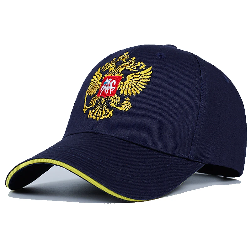 New Neutral Cotton Outdoor Baseball Cap Russia Badge Embroidery Snapback Fashion Sports Hat Men and women with Patriot Hat bone