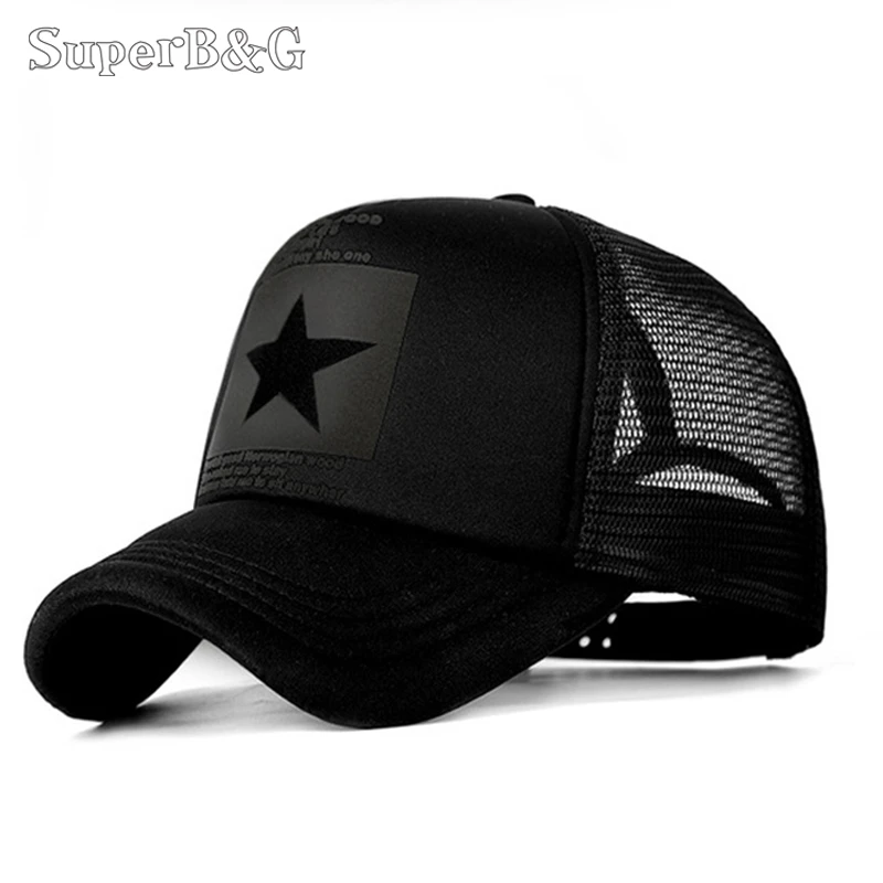 SuperB&G Fashion Summer Baseball Cap Women Men Mesh Breathable Snapback Cap Unisex Adjustable Sport Hats Dad Hat Bone