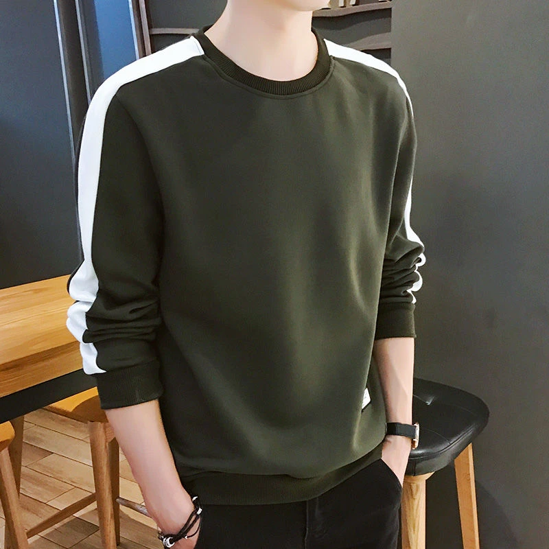 Men's Hoodies Long Sleeve Sweatshirt 2021 Winter Solid Color Army Green Sweatshirt  Streetwear Slim  Hoodies Men M-4XL Big Size