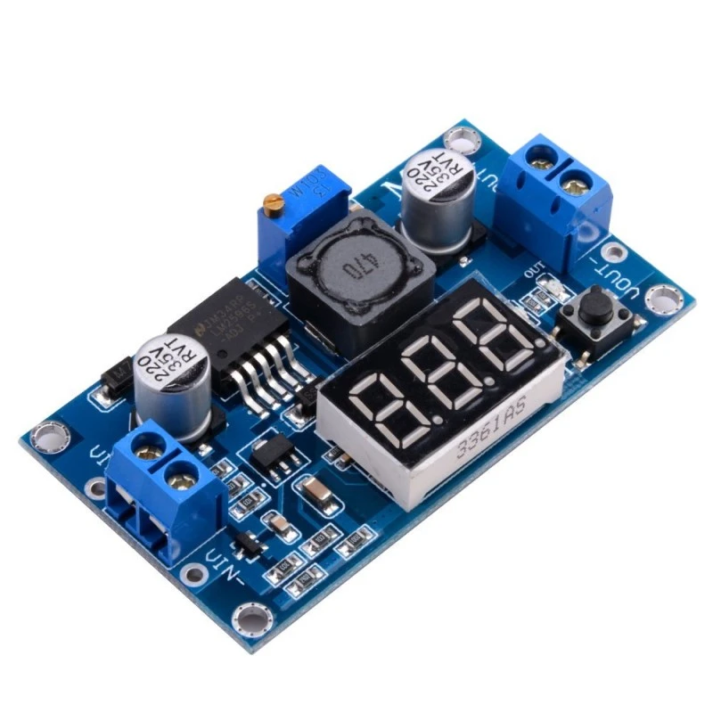 LM2596 DC DC Step Down Converter Voltage Regulator LED Display Voltmeter 4.0~40 to 1.3-37V Buck Adapter Adjustable Power Supply