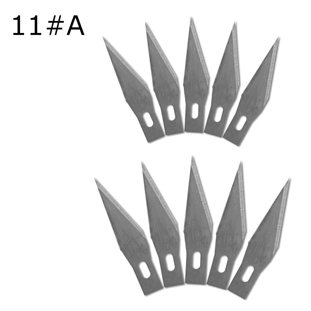 10 Pcs One Lot 11# Wood Carving Knife Blade Replacement Surgical Scalpel Blade Engraving Craft Sculpture Knife