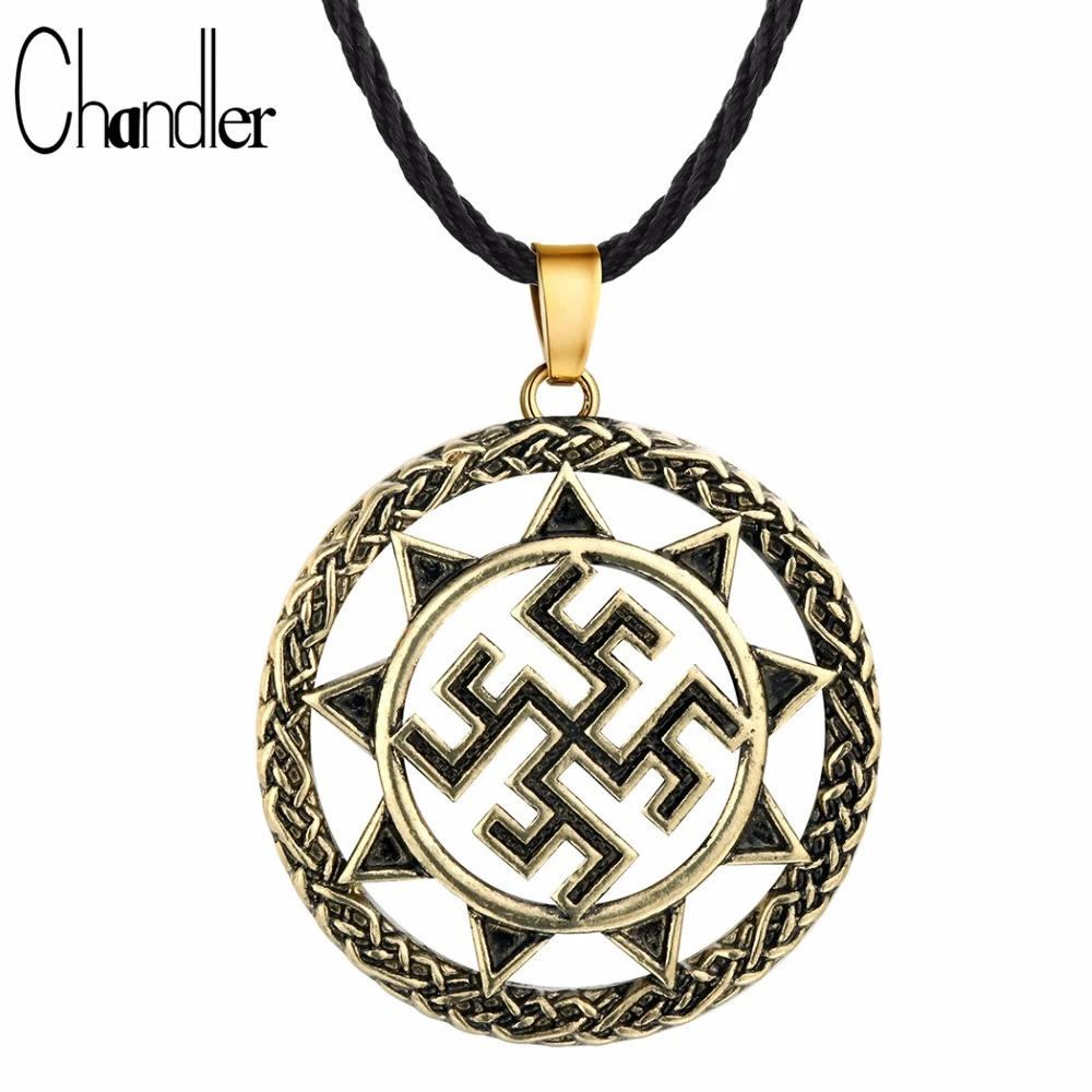 Chandler Dukhobor Amulet Necklace Slavic Strong Protective Healing Pendant Ancient Talisman Jewelry Classic Men Boyfriend Gift