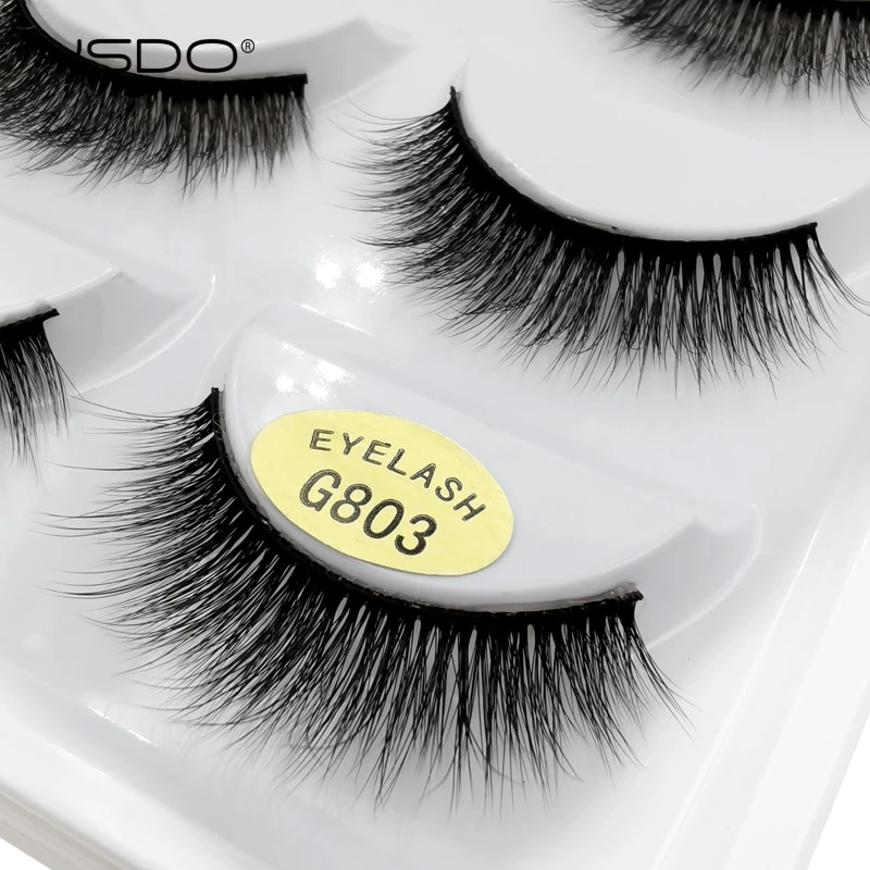 YSDO 5 Pairs 3D Mink EyeLashes Natural Hair False EyeLashes Long 100% Dramatic Eye MakeupFake Lashes Fluffy Cilios Lashes G803