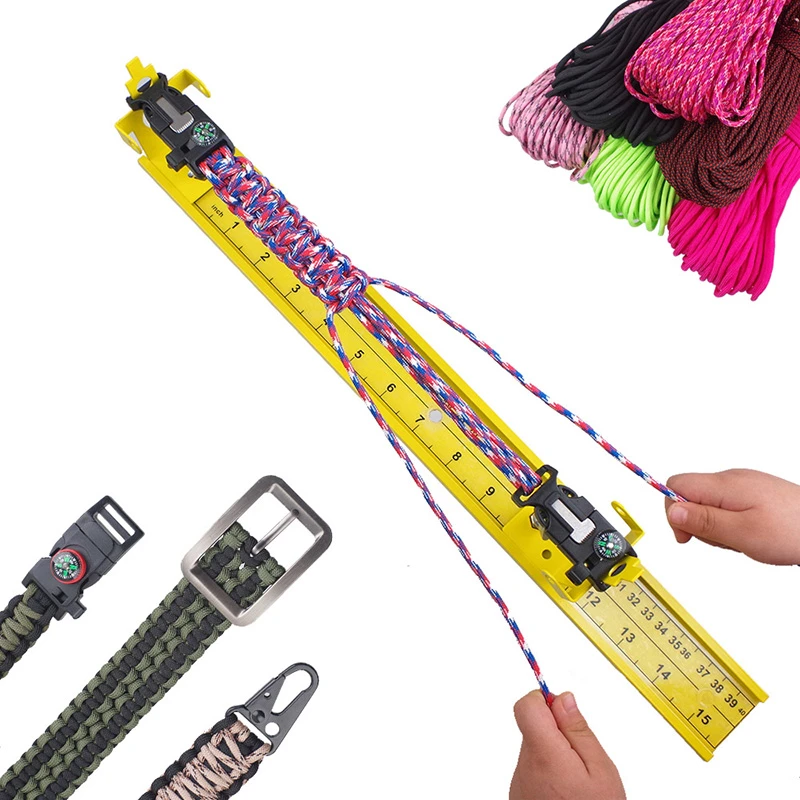 550 Paracord Jig Bracelet Maker Paracord Tool Kit Adjustable Aluminum Weaving DIY Craft Jig  2