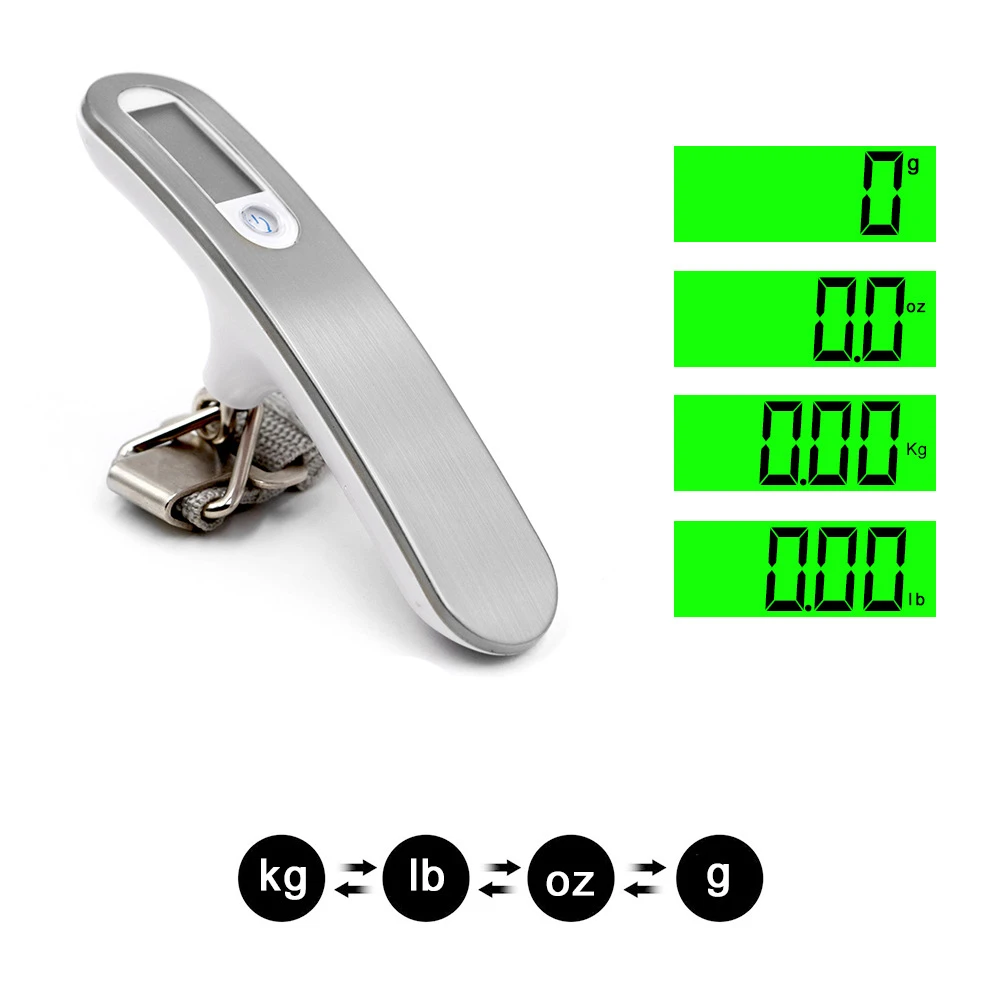 Digital Portable Suitcase Travel Scale 50kg x 10g LCD Luggage Scale Hanging Scales Balance Weight LCD
