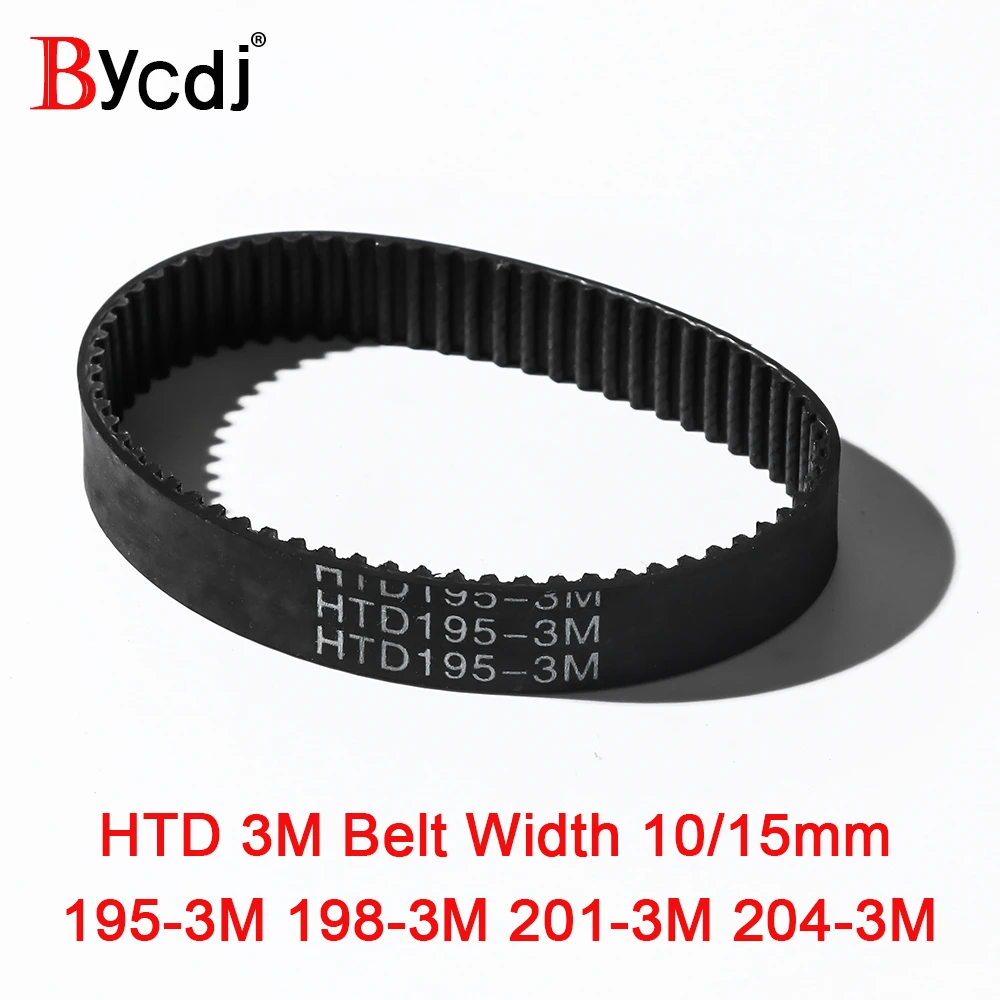 Arc HTD 3M Timing belt C= 195 198 201 204 width 6/7/9/10/15/17mm Teeth 65 66 67 68 HTD3M synchronous 195-3M 198-3M 201-3M 204-3M