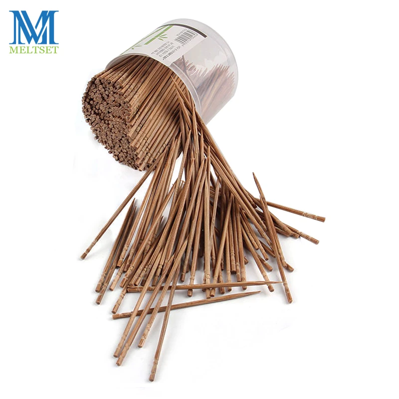 800 Pcs/lot Disposable Toothpick Natural Bamboo Stick Carbonated Wood Toothpicks For Home Restaurant Hotel Tableware Decoration