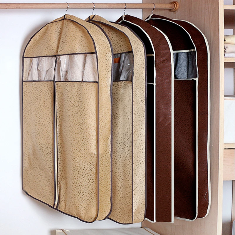 Household Three-dimensional Coat fur Clothes Dust Cover Long DownJacket Suede Dust Clothing Storage Bag Clothing Covers Hanging
