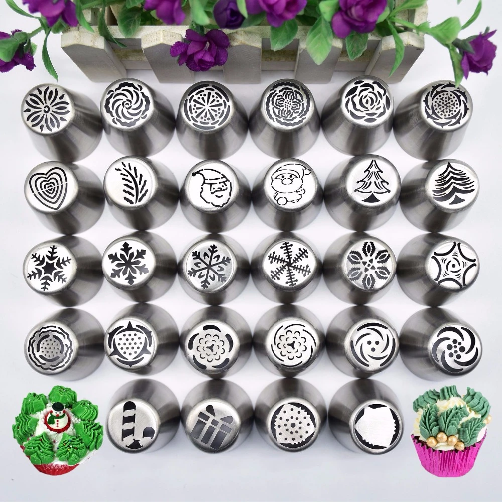 New Snow Style Pastry Nozzle New Year Christmas Snowflakes Piping Tips Fondant Cake DIY Decorating Tools