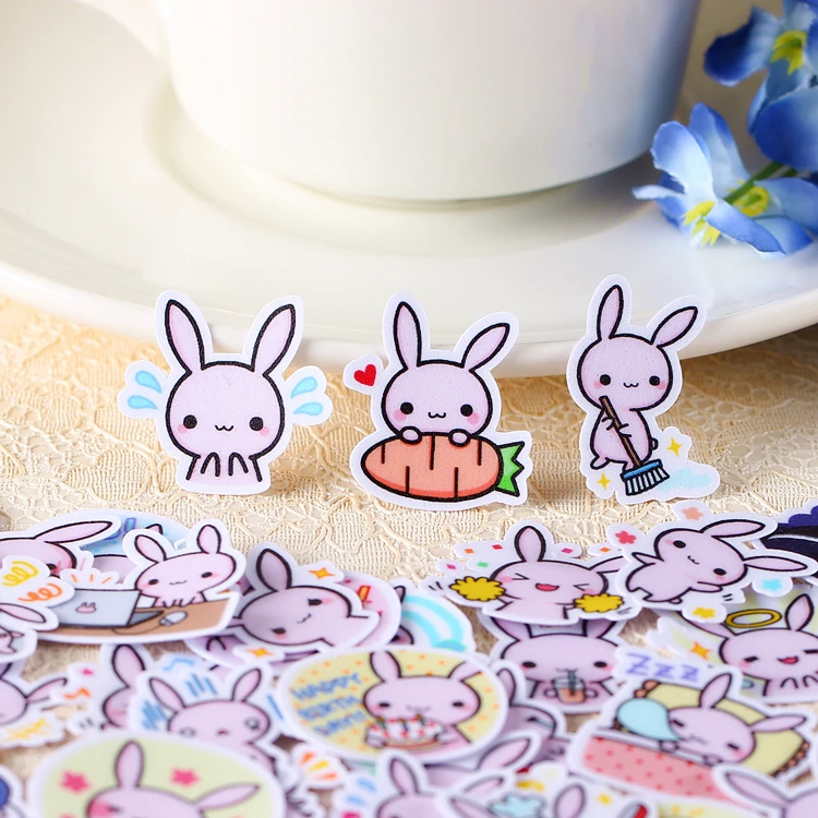 40pcs Creative kawaii cute Self-made rabbit baby scrapbooking stickers /decorative sticker /DIY craft photo albums