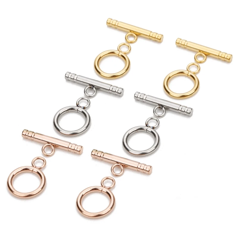4set/lot 3 Style High Quality Stainless Steel OT Clasps Connectors for DIY Bracelet Necklace Jewelry Findings Making Accessories