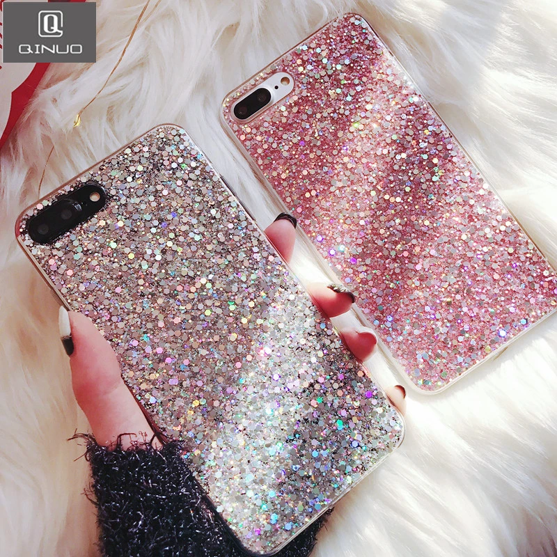 Silicone Phone Case For Huawei honor V30 8 8X 9 V 10 Lite V20 20 Pro Bling Cover For Huawei Nova 6 2 i 3e 3i 4e 5i 5 Pro Y9 2018