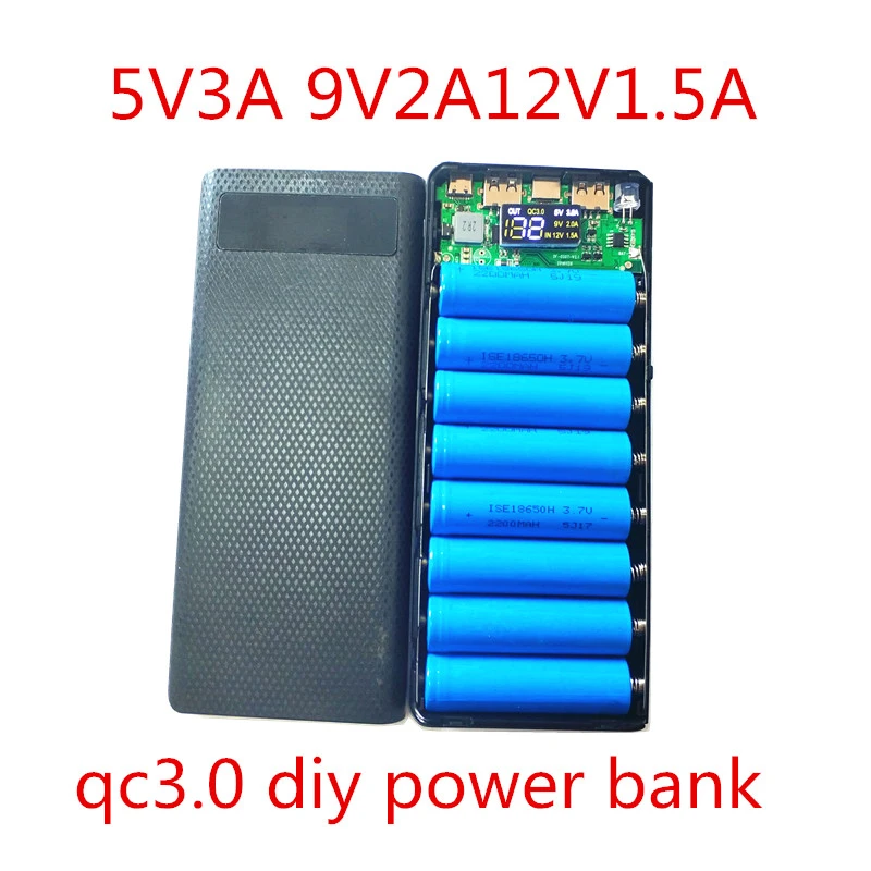 Quick Charge 3.0 Power Bank 18650 Case QC3.0 5V 9V 12V Lithium Battery Holder Fast Charger Box Shell DIY Kit