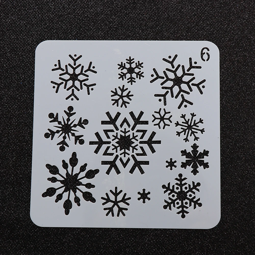 13*13CM Embossing Paper Card Snowflake DIY Craft Hollow Layering Stencils For Wall Painting Scrapbooking Stamp Album Decorative