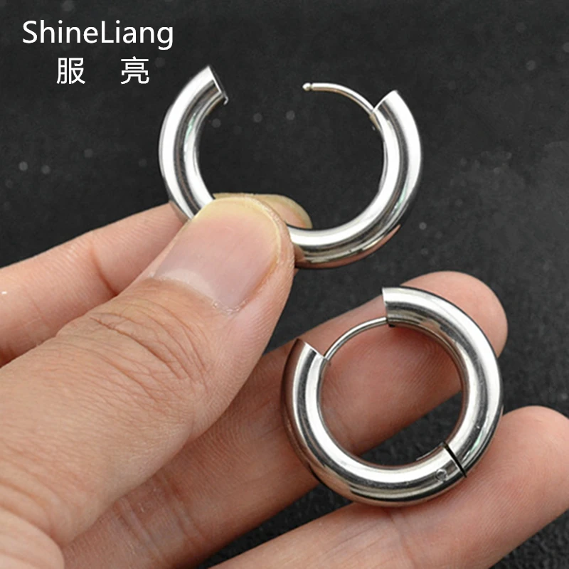 Hoop Earrings for men women Small round circle Stainless steel Rings ear Fashion jewelry brand Wholesale Do not fade versatile