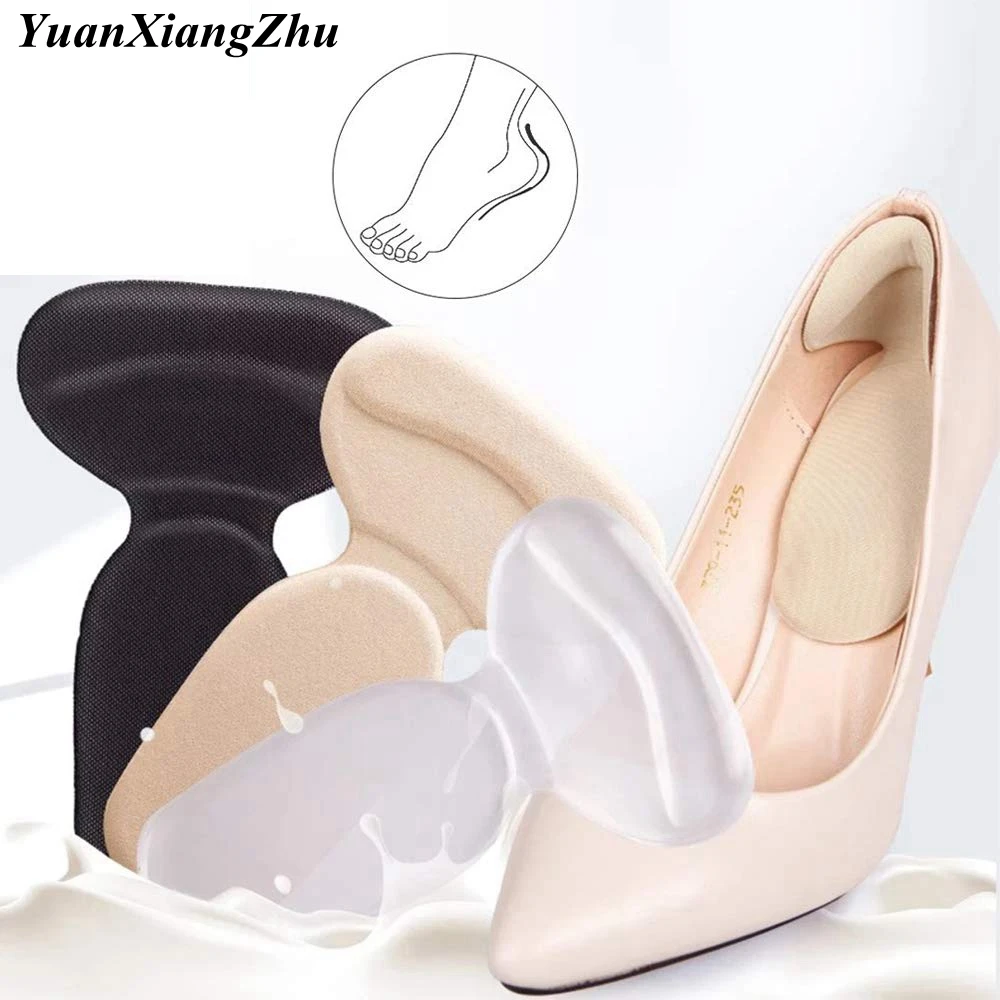 1 Pair T-type Heel Protector Soft Inserts Heel Liner Grips High Heel Comfort Pads Feet Care Accessories