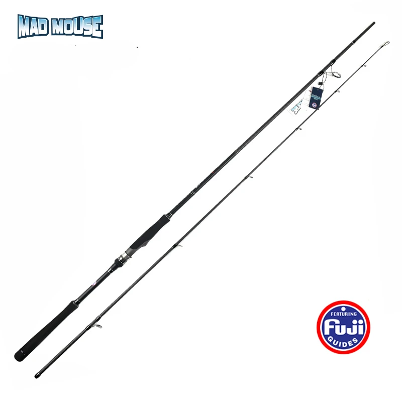 MAD MOUSE 2019 New Full Fuji High Carbon 2.4/2.7/2.9m MH Fishing Rod Japan Quality Sea Bass Ligth Shore Jigging Rod Spinning Rod