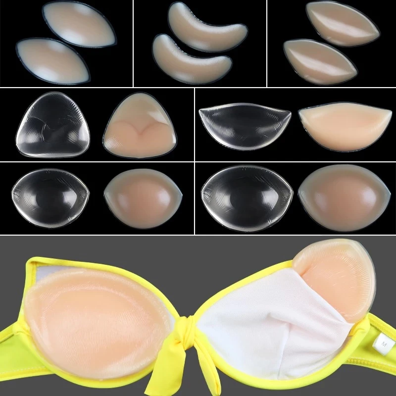 Various Type Silicone Bra Pads Women Magic Push Up Swimsuit Bra Insert Pads Reusable Silicone Bikini Bra Enhancers Pads Inserts