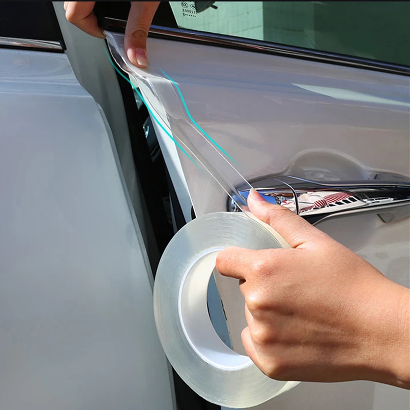 Car Door Edge Protector Sticker Strip PVC Film Transparent Anti Collision Edge Guard Scratch Protector Rubber Seal Auto Guard