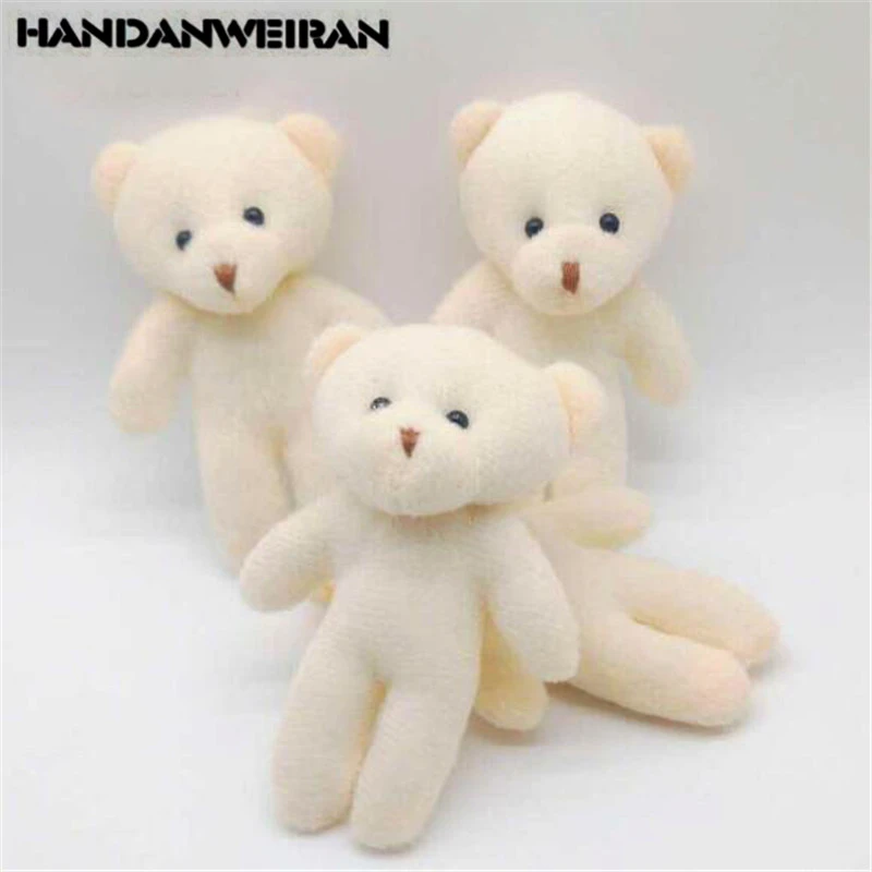 3PCS/Lots Mini Plush Bear Toys Small Pendant Cute Diamond Bears Doll Soft Stuffed Toy For Kids Girls Gift 12CM