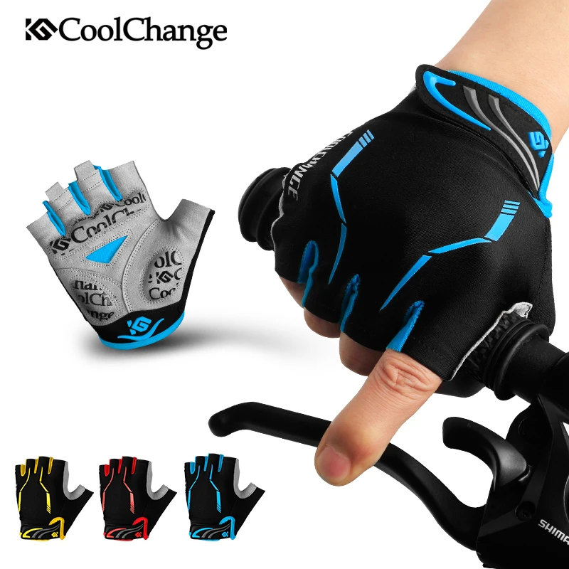 CoolChange bike gloves GEL Pad bicycle Glove outdoor sports mtb half finger cycling gloves guantes ciclismo 2018 3 Colors