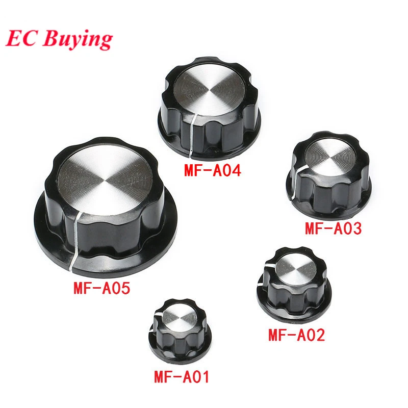 10pcs Potentiometer Knob Cap 6mm Hole MF-A01 MF-A02 MF-A03 MF-A04 MF-A05 Rotary Switch Knobs Caps