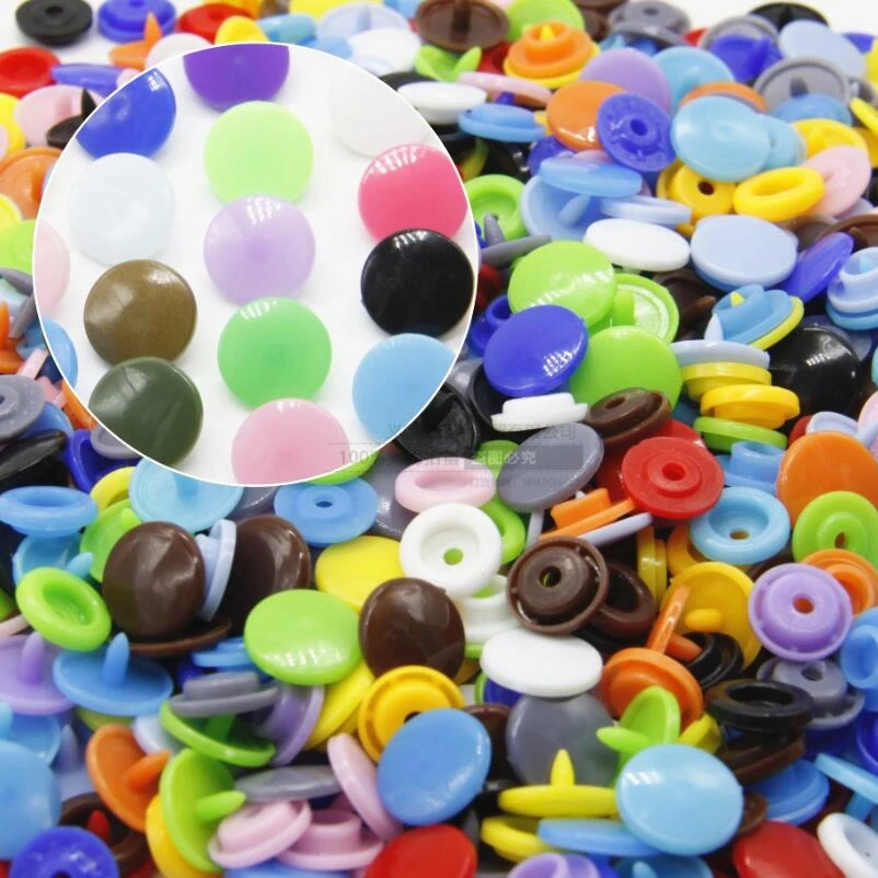 50 Sets T5 12MM Round Plastic Snaps Button Fasteners Quilt Cover Sheet Button Garment Accessories For Baby Clothes Clips