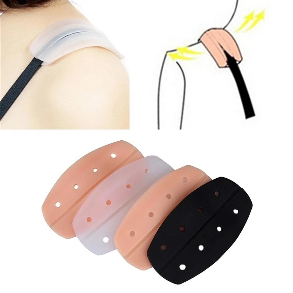 New 2Pcs/pair Silicone Shoulder Pad Soft Bra Strap Holder Cushions Non Slip Shoulder Strap Pads Holder Bra Relief Pain For Women
