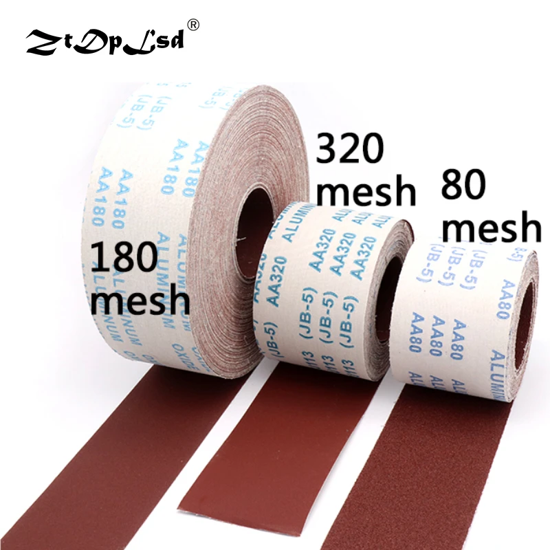 ZtDpLsd 1 Meter 80-600 Grit Emery Cloth Roll Polishing Sandpaper For Grinding Tools Metalworking Dremel Woodworking Furniture