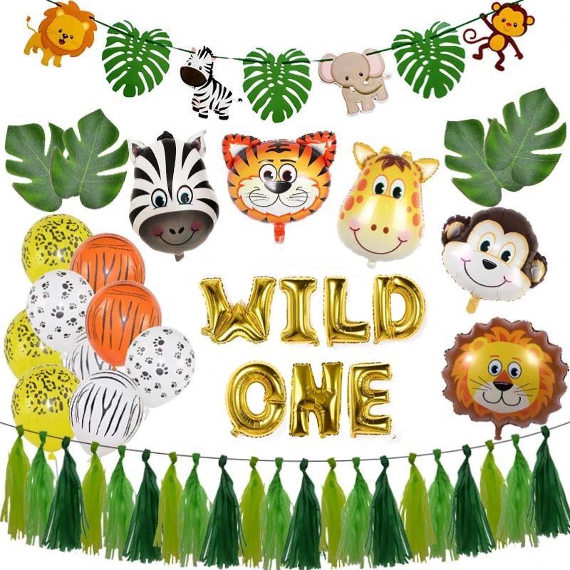 Baby Shower Animal Ballons Birthday Jungle Party Safari Party Jungle Theme Party Baloon Wedding Party Decor Kid Birthday Balloon