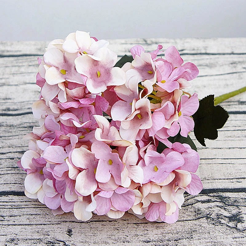 Silk Hydrangea Diy Gifts Wedding Christmas Decor for Home Fake Floristics Plastic Household Products Artificial Flowers Rattan